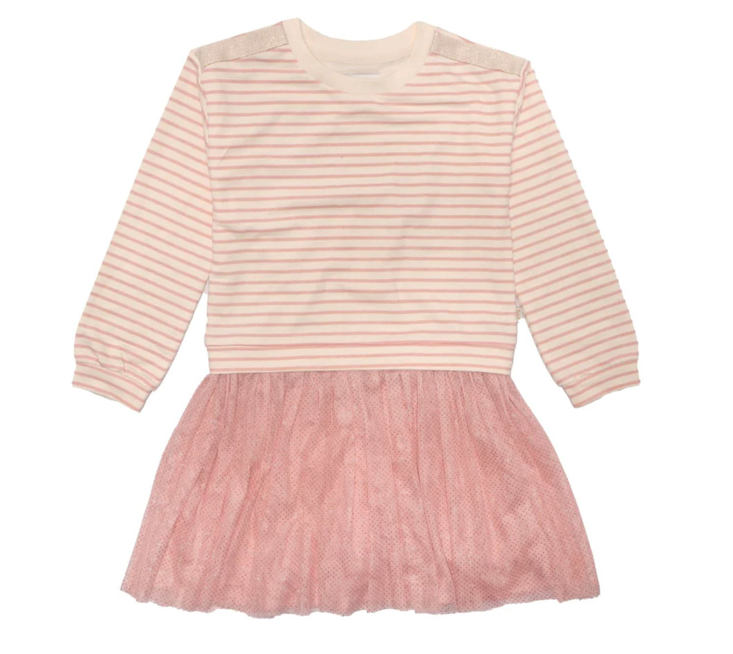 Silver Pink Sadie Sweatshirt Dress 150 GIRLS APPAREL 2-8 Sammy & Nat 2 