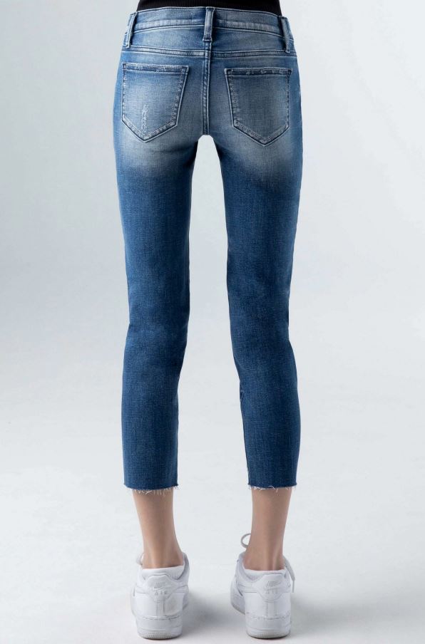 Skinny Faded Blue Jeans 160 GIRLS APPAREL TWEEN 7-16 Ceros 