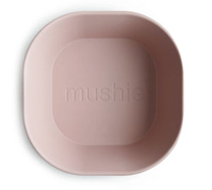 Square Bowls- 2 Pack Plates Mushie Blush