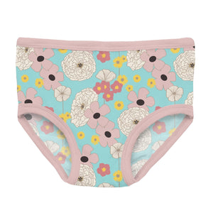 Summer Sky Flower Power Underwear 160 GIRLS APPAREL TWEEN 7-16 Kickee Pants M-8/10 