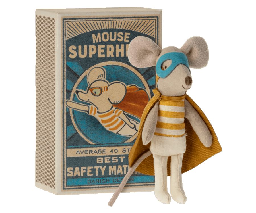 Superhero Mouse-Little Brother In Box 196 TOYS CHILD Maileg 