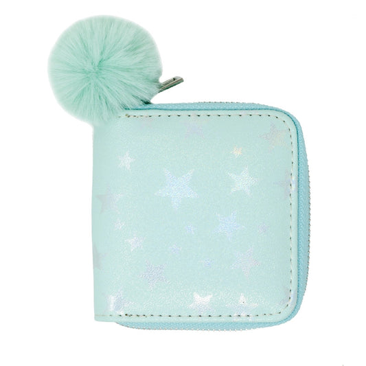 Teal Shiny Star Kids Wallet 110 ACCESSORIES CHILD Tiny Treats And Zomi Gems 