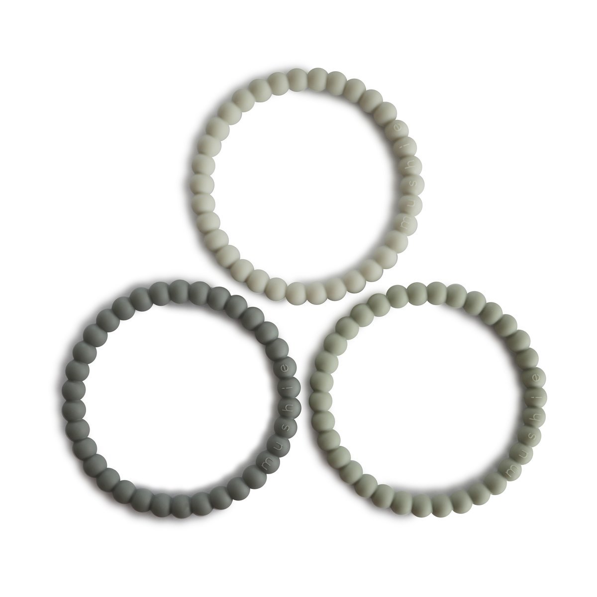 Teething Bracelets Teethers Mushie Green/Gray/Sea Salt 