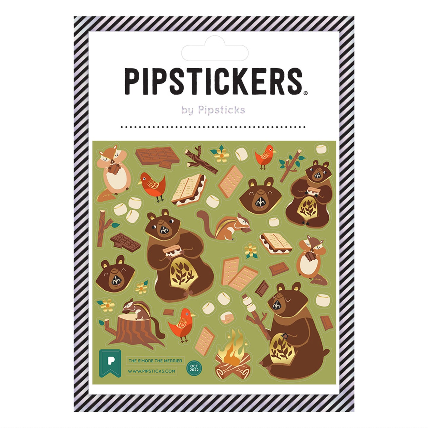 The S'more The Merrier Sticker Sheet 196 TOYS CHILD Pipsticks 