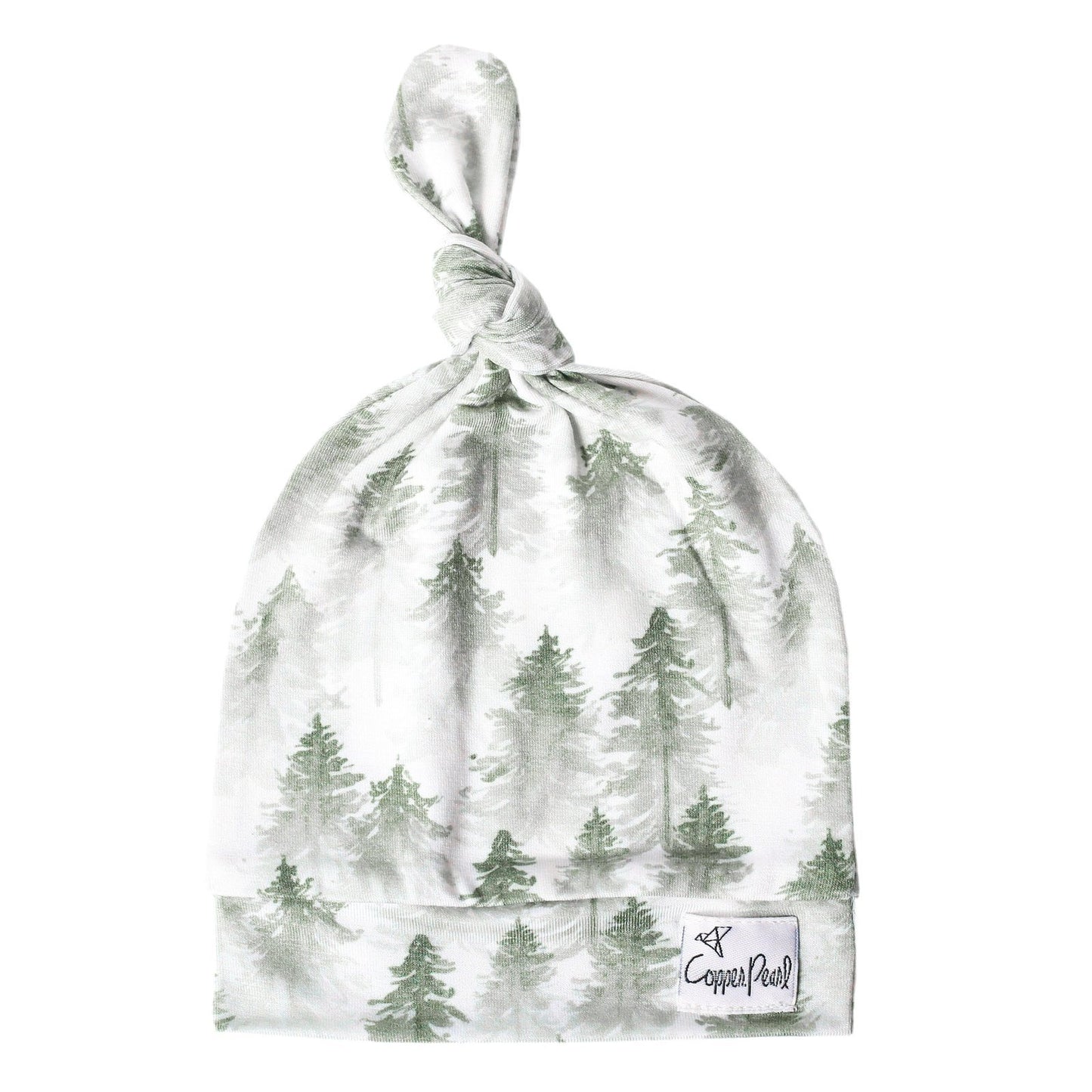 Top Knot Hats Hats Copper Pearl Evergreen (Watercolor Trees) 