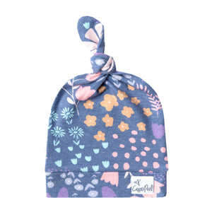 Top Knot Hats Hats Copper Pearl Meadow (Blue Floral) 