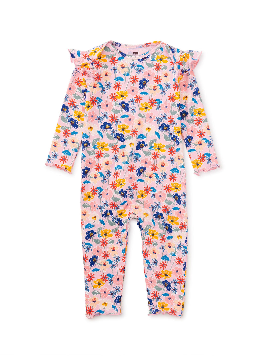 Tossed Floral Ruffle Romper 120 BABY GIRLS APPAREL Tea 3-6m 