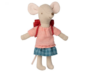 Tricycle Mouse Big Sister with Bag-Red 196 TOYS CHILD Maileg 