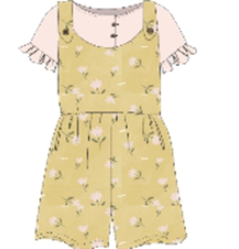 Tulip Overall Frill Set 150 GIRLS APPAREL 2-8 Keedo 2/3 