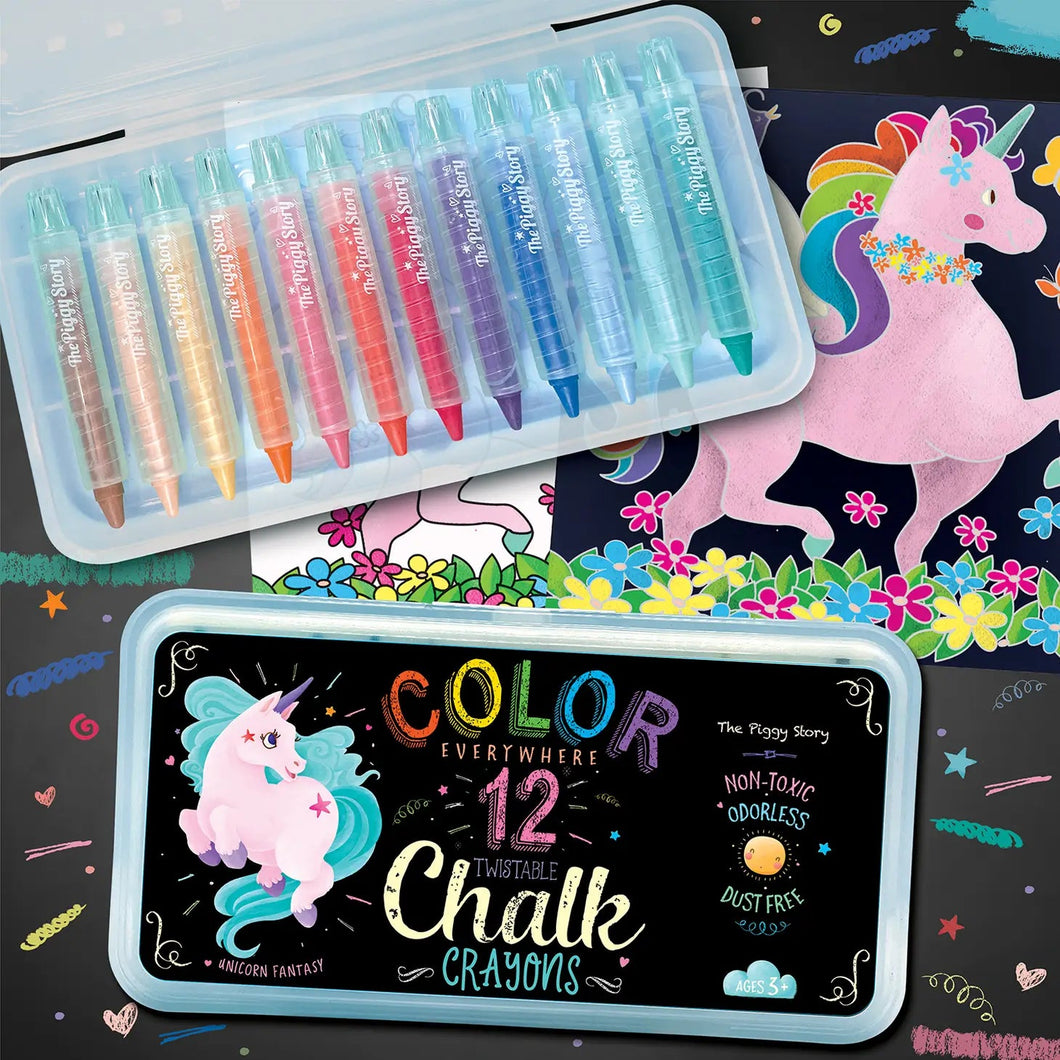 Unicorn Chalk Crayons 196 TOYS CHILD Piggy Story 