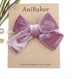Velvet Bow Clips 999 DISTRESS Anibabee Mauve 