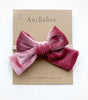 Velvet Bow Headbands 999 DISTRESS Anibabee Deep Pink 
