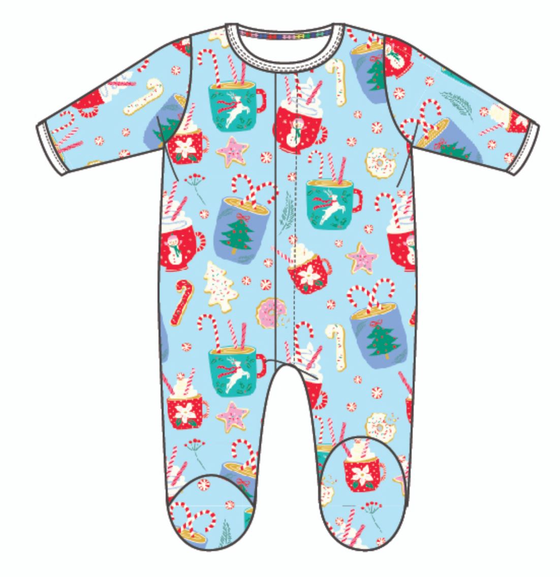 Wake Me Before You Cocoa Magnetic Footie 120 BABY GIRLS APPAREL Magnetic Me 0-3m 
