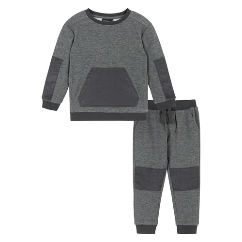 Washed Charcoal Jogger Set 140 BOYS APPAREL 2-8 Andy & Evan 2 