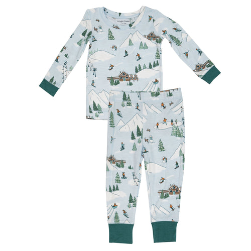 Winter Skiing Pajama Set 140 BOYS APPAREL 2-8 Angel Dear 2T 