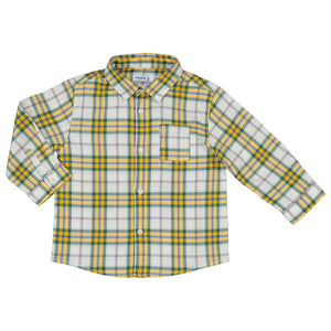 Yellow Green Plaid Shirt 130 BABY BOYS/NEUTRAL APPAREL Mayoral 6m 