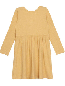 Yellow Rib Elouise Dress 150 GIRLS APPAREL 2-8 Mabel & Honey 